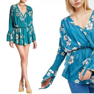 FREE PEOPLE Tuscan Dreams Floral Print Tunic Sz XS